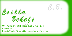csilla bekefi business card
